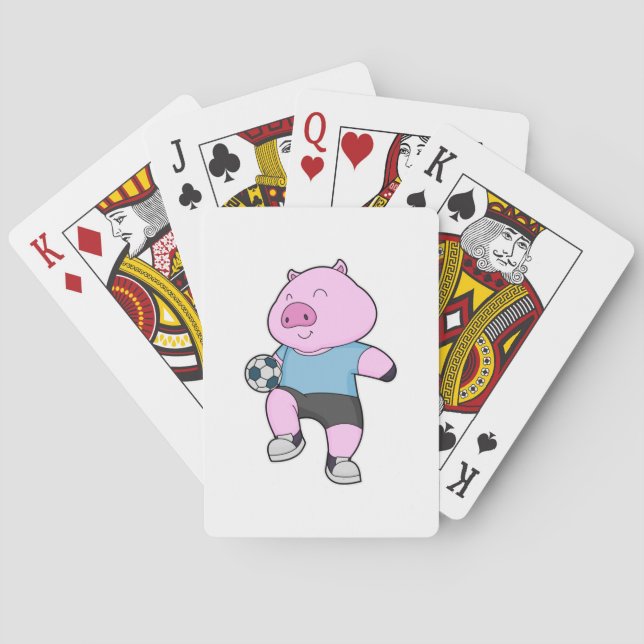 Pig Soccer Player Soccer Spielkarten (Rückseite)