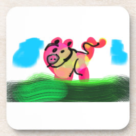 Pig spring getränkeuntersetzer