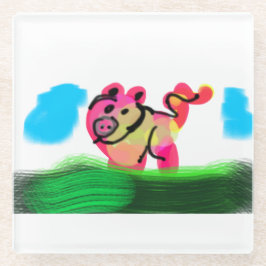 Pig spring glasuntersetzer