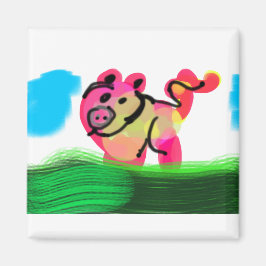 Pig spring magnet