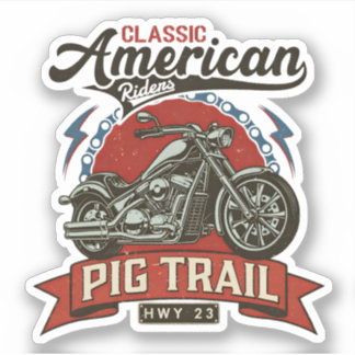 Pig Trail Scenic Byway arkansas motorcycle gifts Aufkleber