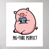 Pig-ture Perfect Funny Fotografy Pig Pun