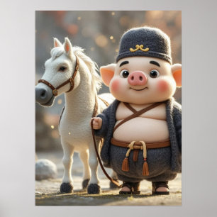 Pig und seine Steppe: Reise durch Whimsy Poster