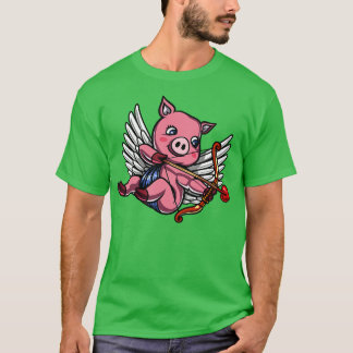 Pig Valentinstag Cupid T-Shirt