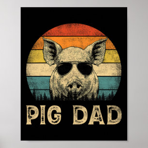 Pig Vater Pig liebt Daddy Vatertag Poster