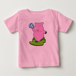 Pig Volleyball-Spieler Volleyball Baby T-shirt