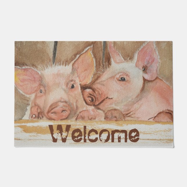 Pig Wasserfarbe Willkommenstürme matte (Vorderseite)