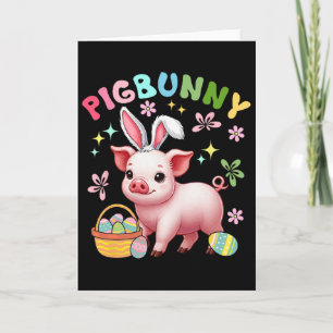 Pigbunny Süßes Schwein Cosplay Hase jagt Eier Oste Karte