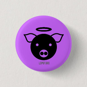 PiGcasso Kunst-Ausstellung - Engel Piggy Button