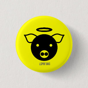 PiGcasso Kunst-Ausstellung - Engel Piggy Button