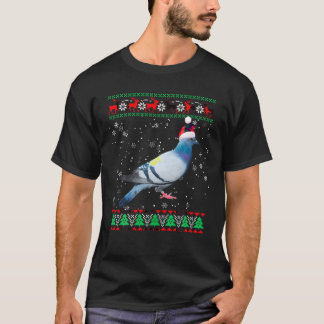 Pigeon Animal Lover Xmas Matching Santa Ugly Chris T-Shirt