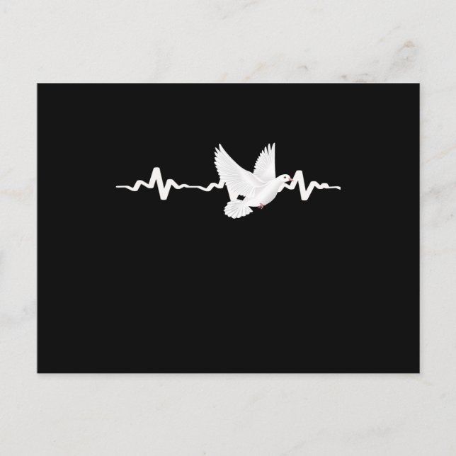 Pigeon Carrier Pigeon Heartbeat Postkarte (Vorderseite)