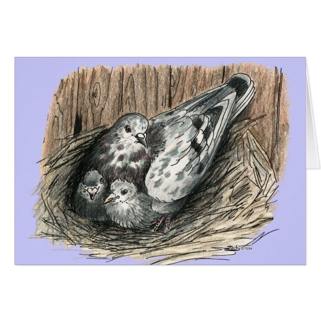 Pigeon Family (Vorderseite (Horizontal))