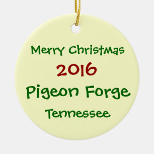 PIGEON FORGE TENNESSEE HOLIDAY CHRISTMAS ORNATION KERAMIK ORNAMENT