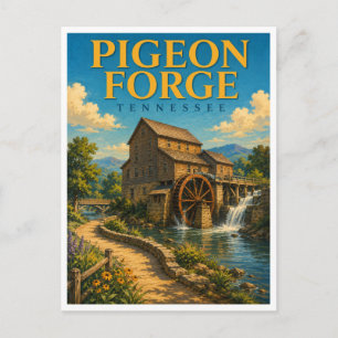 Pigeon Forge Tennessee Old Mill GeoSaga Postkarte