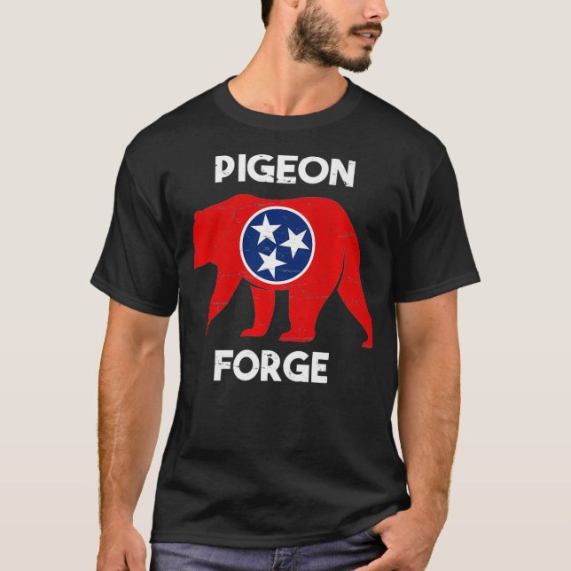 Pigeon Forge Tennessee Smoky Mountains State T-Shirt (Vorderseite)