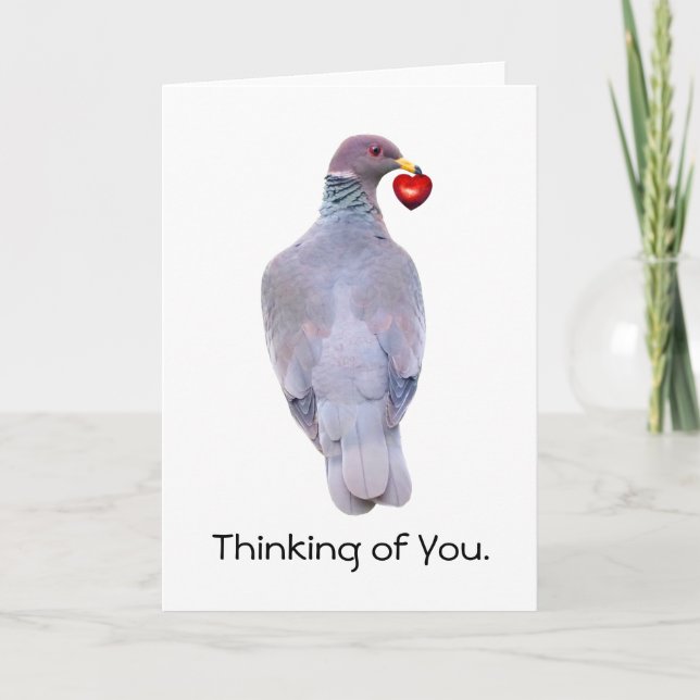 Pigeon Heart Card Einladung (Vorderseite)