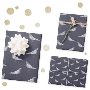 Pigeon Pattern Geschenkpapier Set