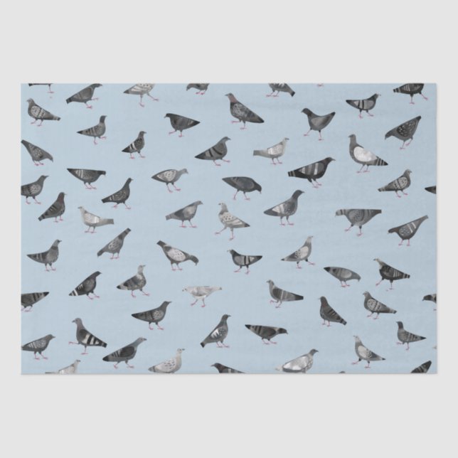 Pigeon Pattern Seidenpapier (Vorderseite)