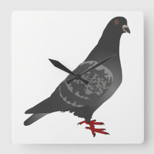Pigeon Quadratische Wanduhr