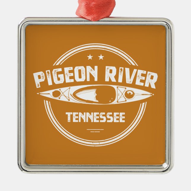 Pigeon River, Tennessee Ornament Aus Metall (Vorne)