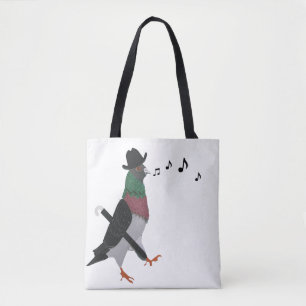 Pigeon Über Town Funny Tasche