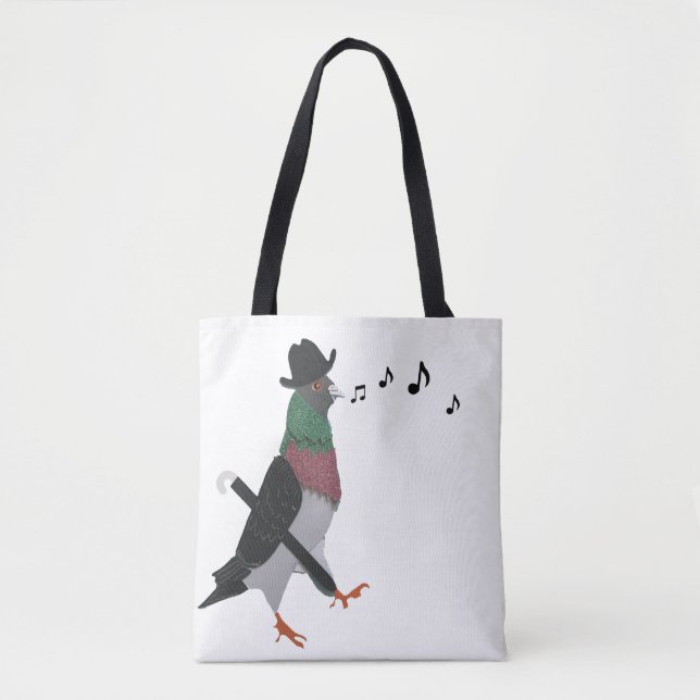 Pigeon Über Town Funny Tasche (Vorderseite)