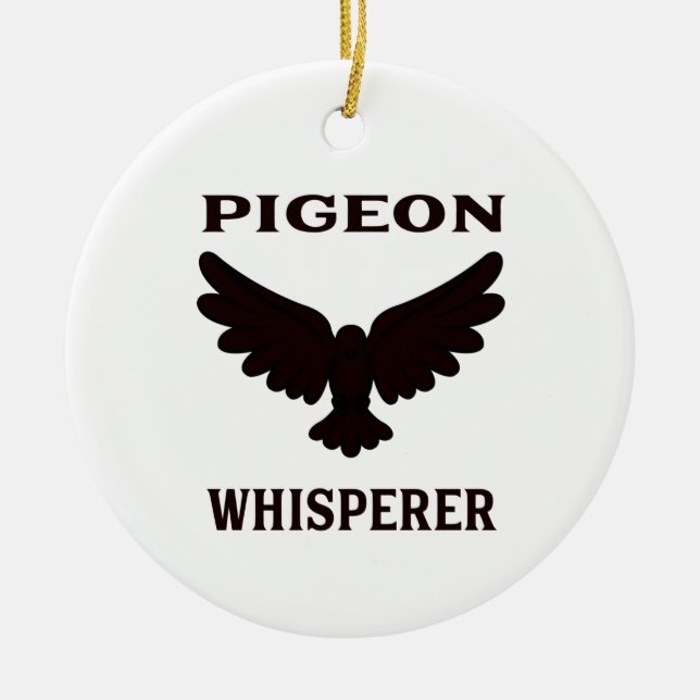 Pigeon Whisperer Keramik Ornament (Vorne)