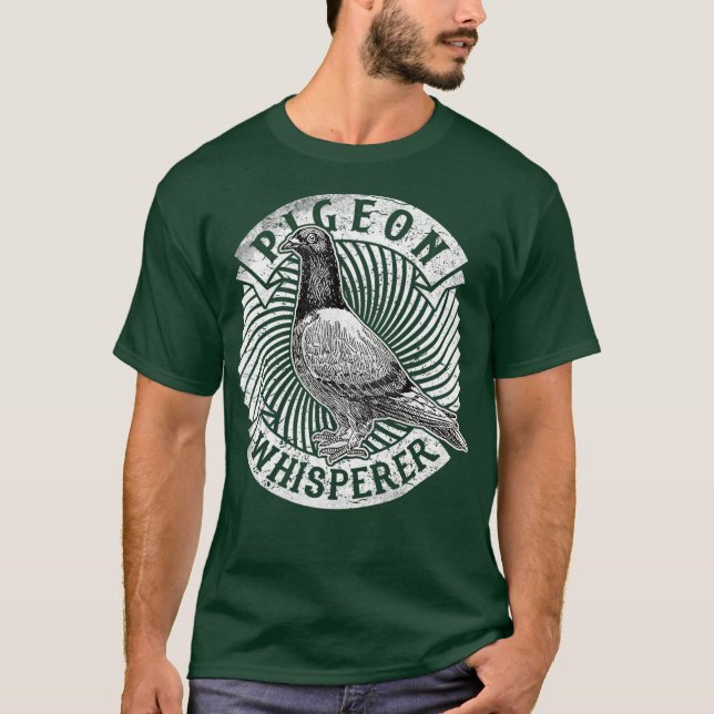 Pigeon Whisperer Tee Shirt Liebe Tauben Vögel (Vorderseite)