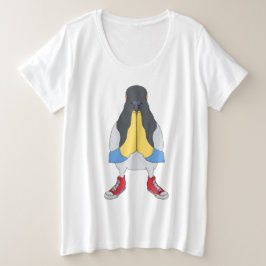 Pigeon with Shoes Große Größe T-Shirt