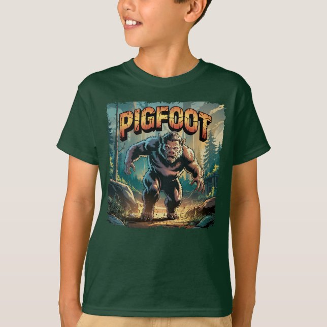 Pigfoot Illustration Combo Creature Funny T-Shirt (Vorderseite)