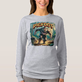 Pigfoot Illustration Combo Creature Funny T-Shirt
