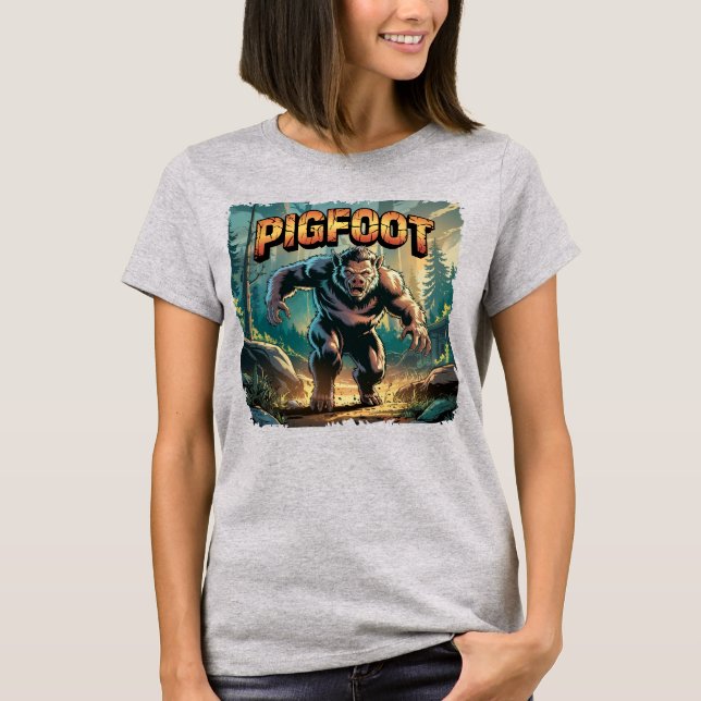 Pigfoot Illustration Combo Creature Funny T-Shirt (Vorderseite)