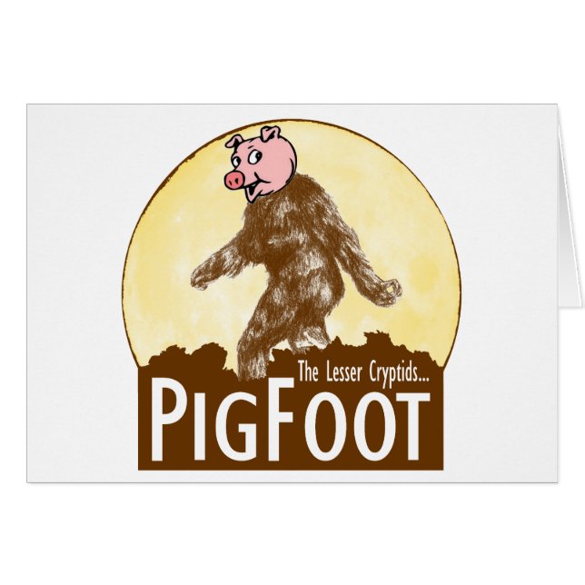 PIGFOOT peu de le Cryptid - Sasquatch drôle (Devant horizontal)