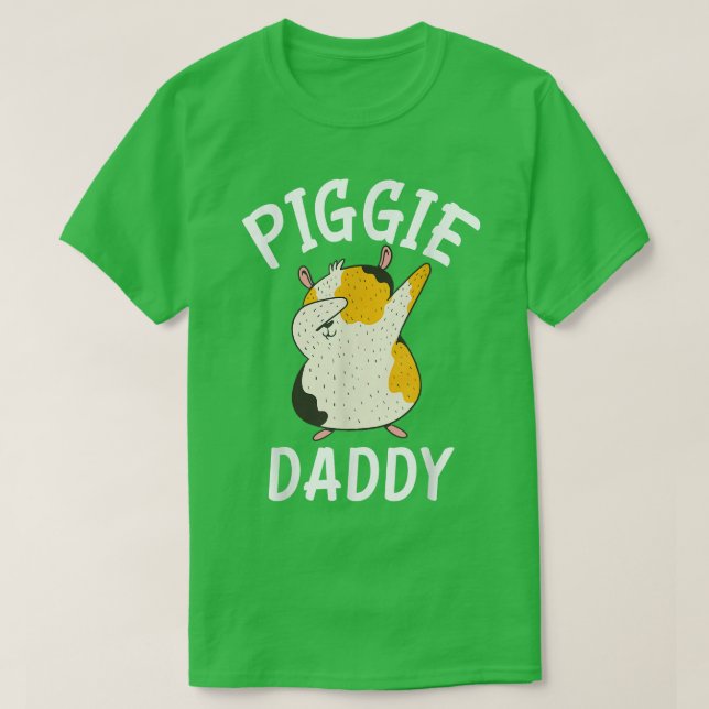 Piggie Daddy Niedliche Guinea Vater T-Shirt (Design vorne)