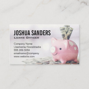Piggy Bank Dollars Finanzen Visitenkarte