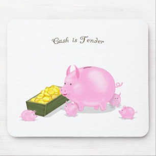 Piggy Bank Family Mousepad