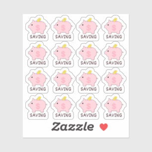 Piggy Bank Money Rettend Tracker Bujo Planner Aufkleber