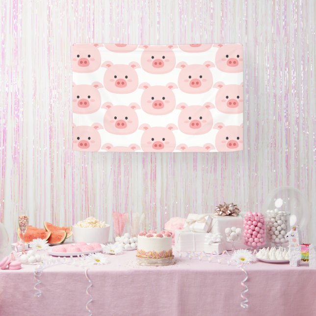 Piggy Birthday Kids Art Banner (Party)