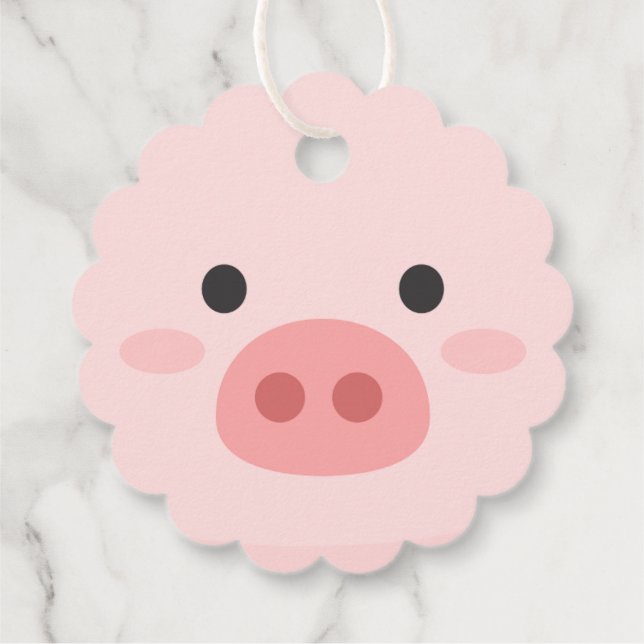 Piggy Birthday Kids Art Geschenkanhänger (Rückseite)