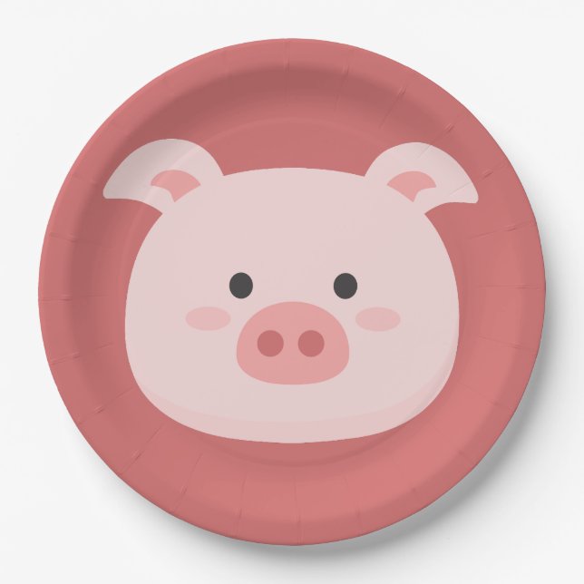 Piggy Birthday Kids Room Wall Art Paper Teller (Vorderseite)