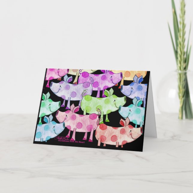 Piggy Collage Einladung (Vorderseite)