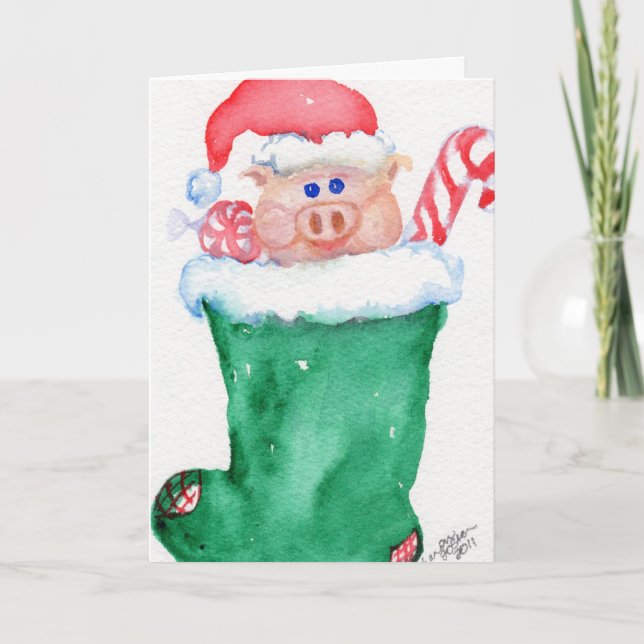 Piggy de Noël dans une carte de stockage (Devant)