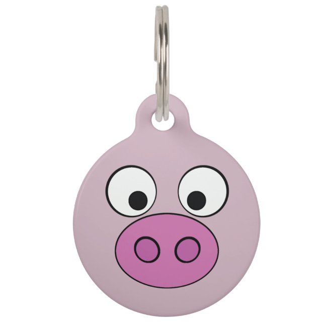 Piggy Gesicht Tiernamensmarke (Vorderseite)