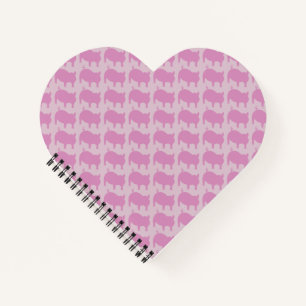 Piggy Parade Lila Pink Notizbuch
