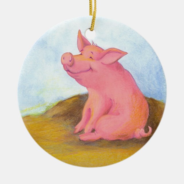 Piggy Pinkles/Verzierung Keramik Ornament (Vorne)