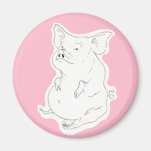 Piggy Porker Fat Pig Magnet