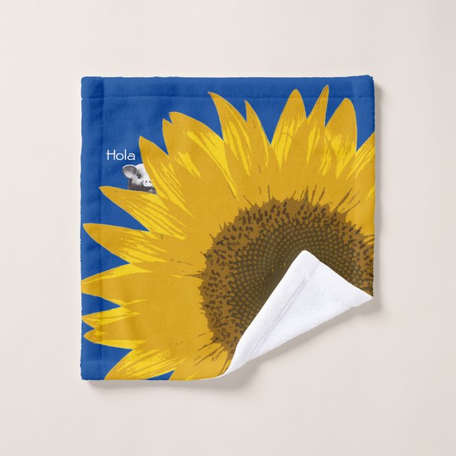 Piggy Sunflower Waschlappen (Waschlappen)