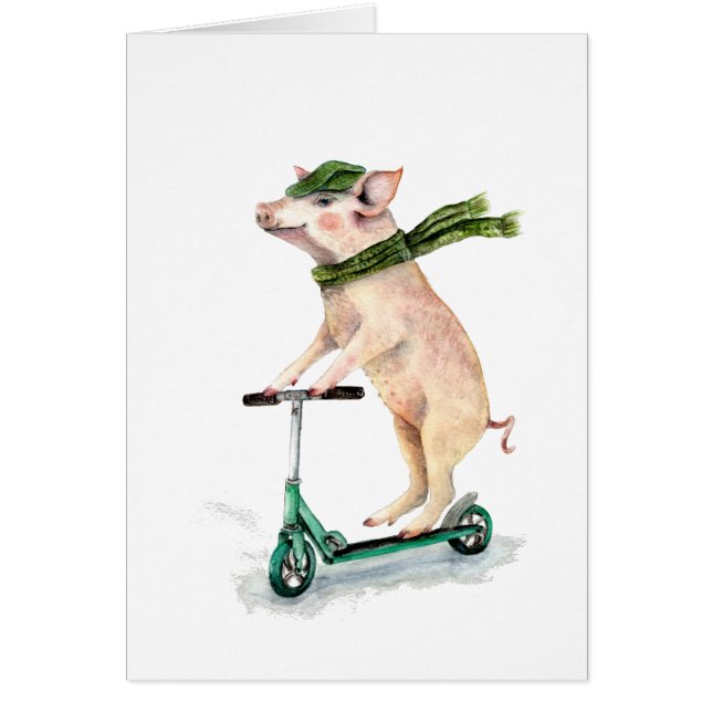 Piggy sur scooter (Devant)