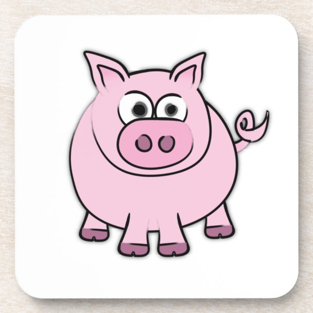 Piggy Throw Getränkeuntersetzer (Vorderseite)